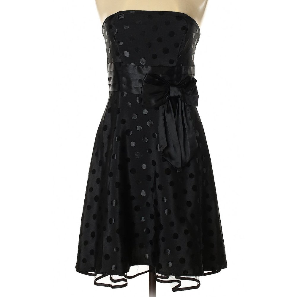 B. Darlin Black Polka Dot Party Dress